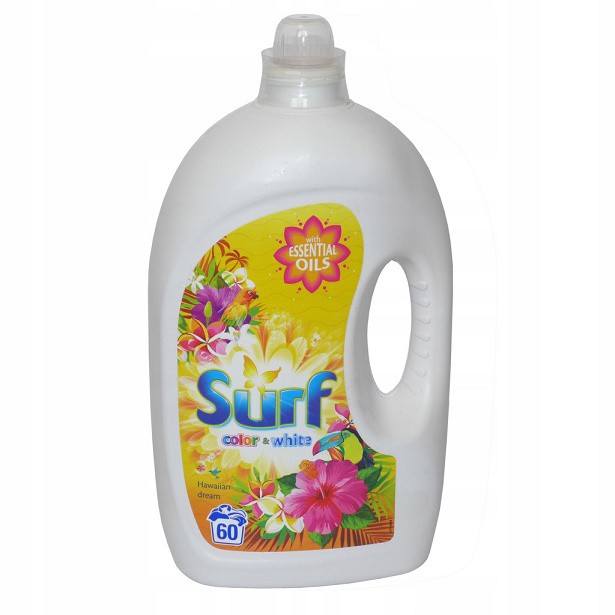 Surf gel 60dávek 3l Color + White HAwaij | Prací prostředky - Prací gely, tablety a mýdla